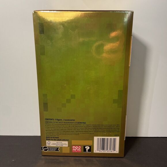 New Minecraft 15th Anniversary Tuxedo Steve Diamond Level Action Figure Mojang - Picture 2 of 3